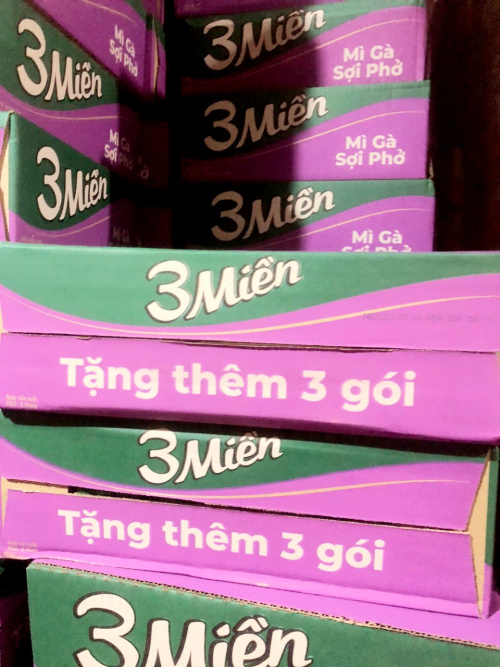 Mì 3 Miền Sợi Phở gói 65g Thùng 30 gói ( Tặng thêm 3 gói trong thùng )